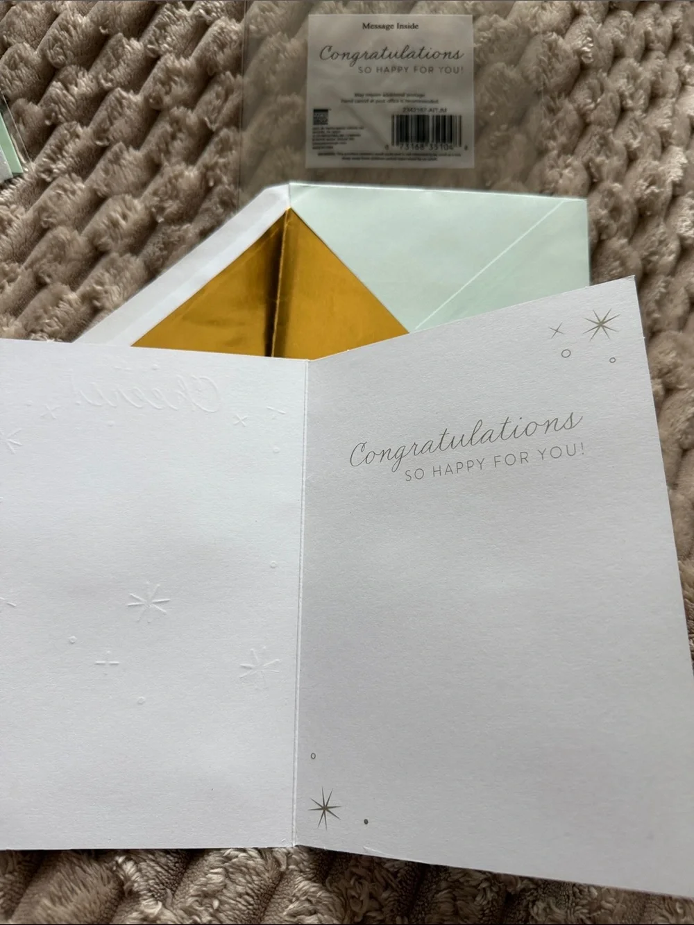 Rifle Paper Co. Gold & Silver 'Cheers' Champagne Toast Card